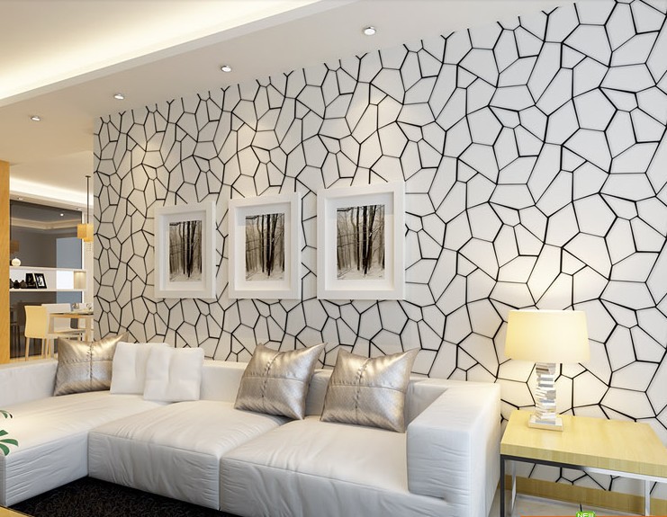 Buy Modern Minimalist Living Room Tv Backdrop Wallpaper