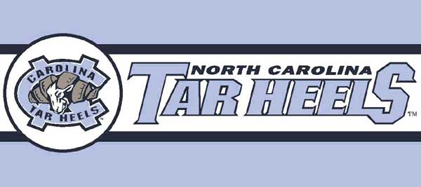 North Carolina Tarheels Unc Tall Wallpaper Border