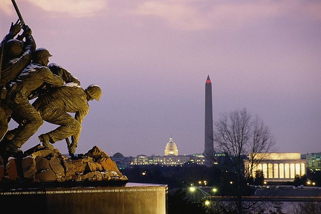 Iwo Jima Lincoln And Washington Monument Wallpaper Wall Mural Self