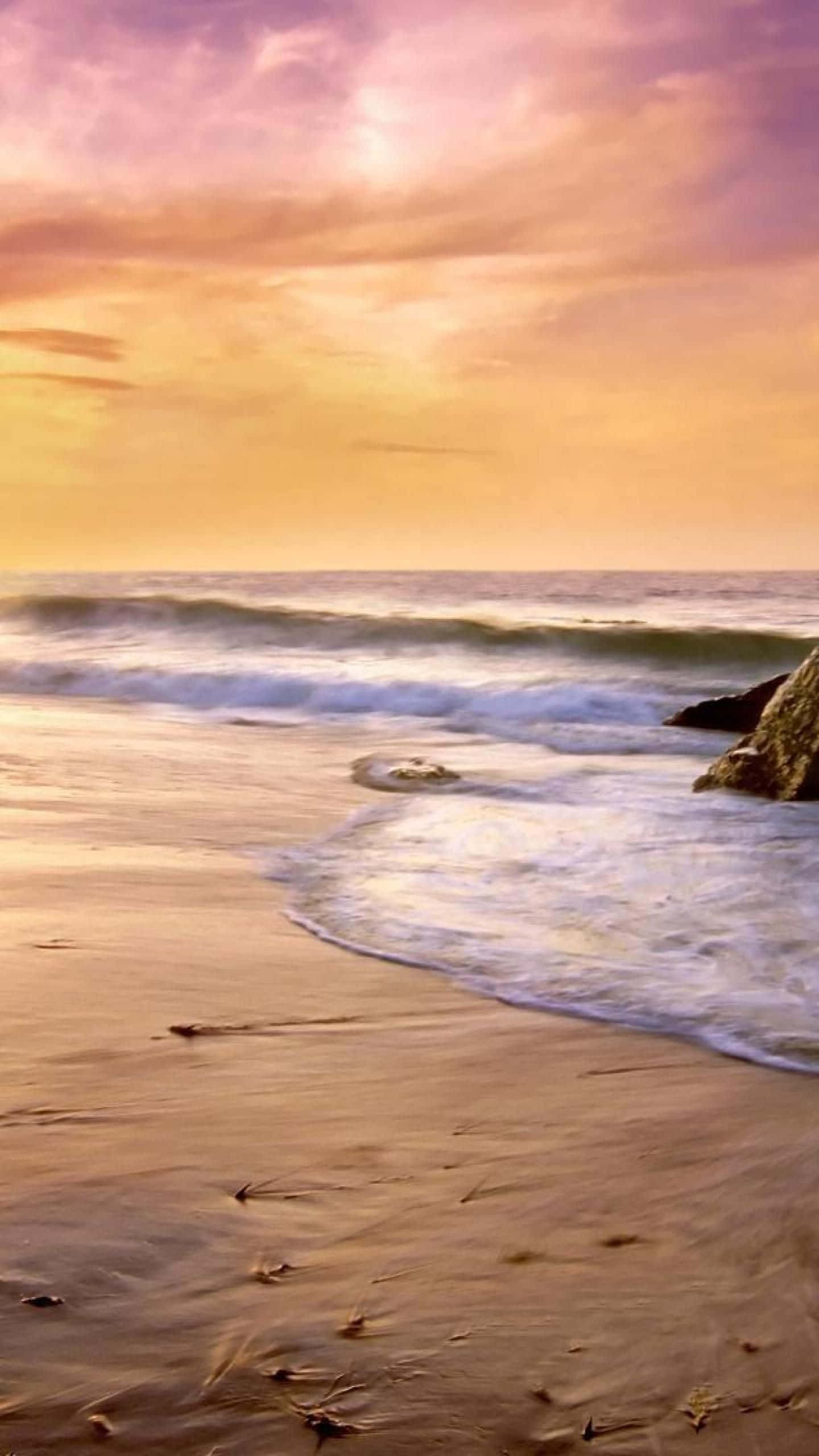 iPhone X Malibu Background Sunset In Zuma Beach Wallpaper