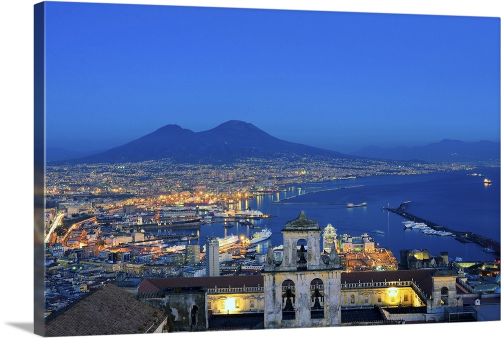 Italy Naples Certosa Di San Martino And Mt Vesuvio In Background