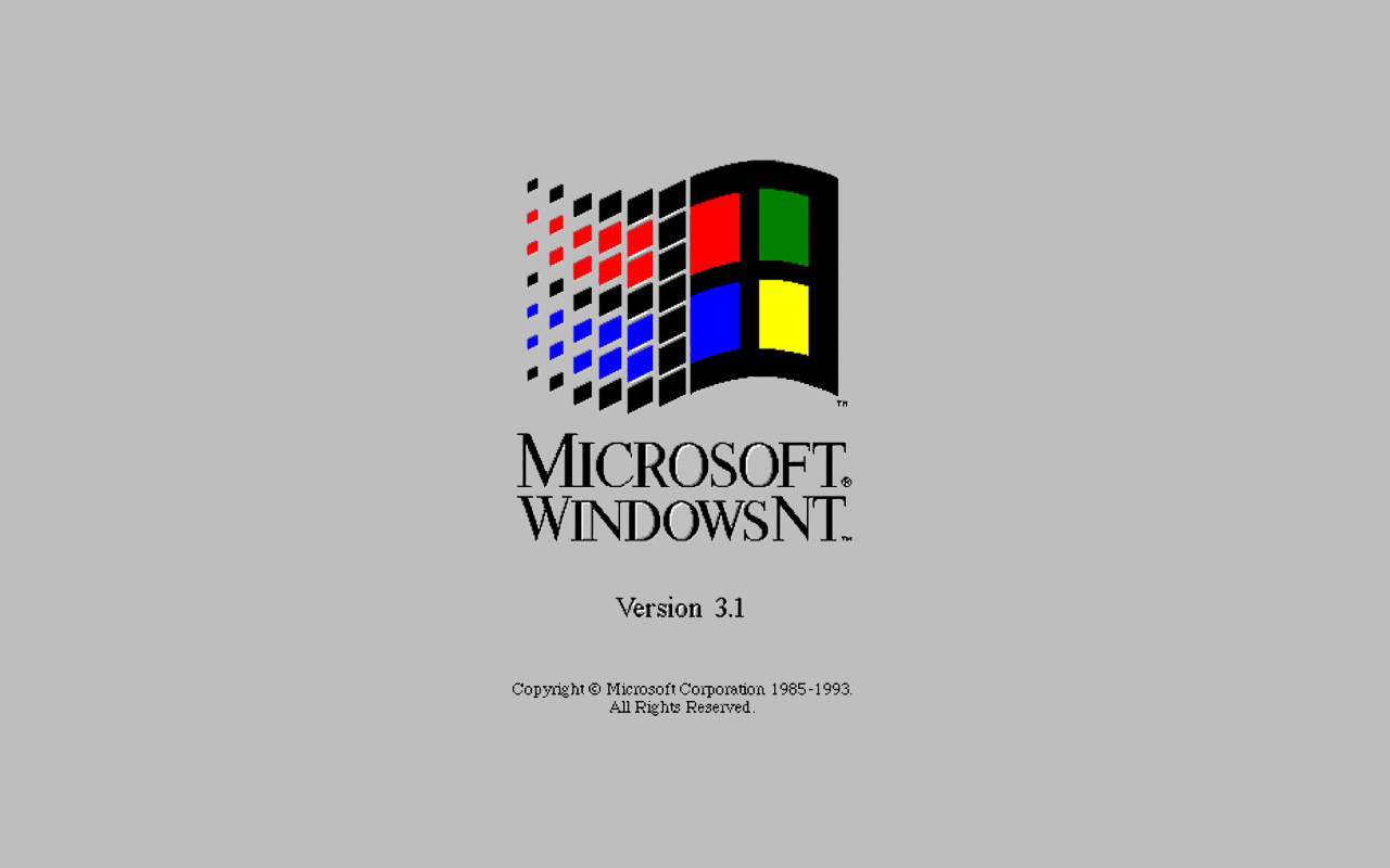 Microsoft Windows NT Version 31 1985 1993 wallpaper download 1280x800