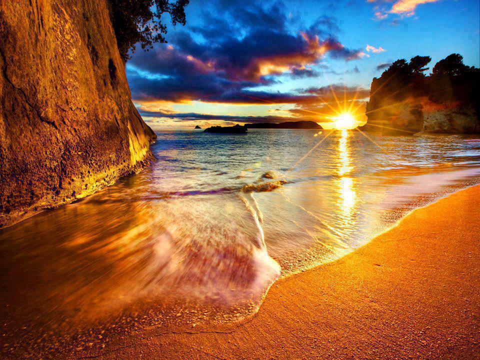 HD Wallpaper Cathedral Cove Beach In New Zealand Songs By Lyrics