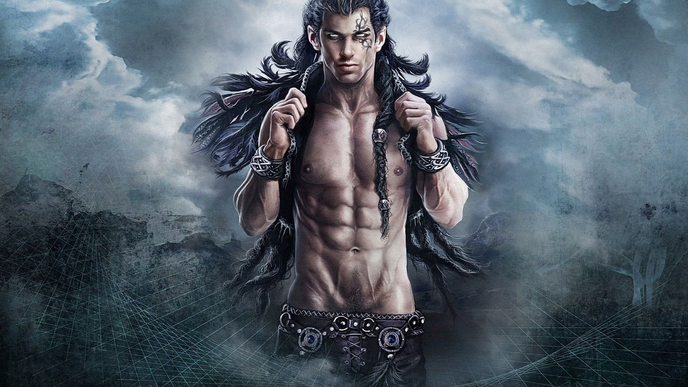 Warrior Wallpaper Clouds Fantasy Power Men Photo