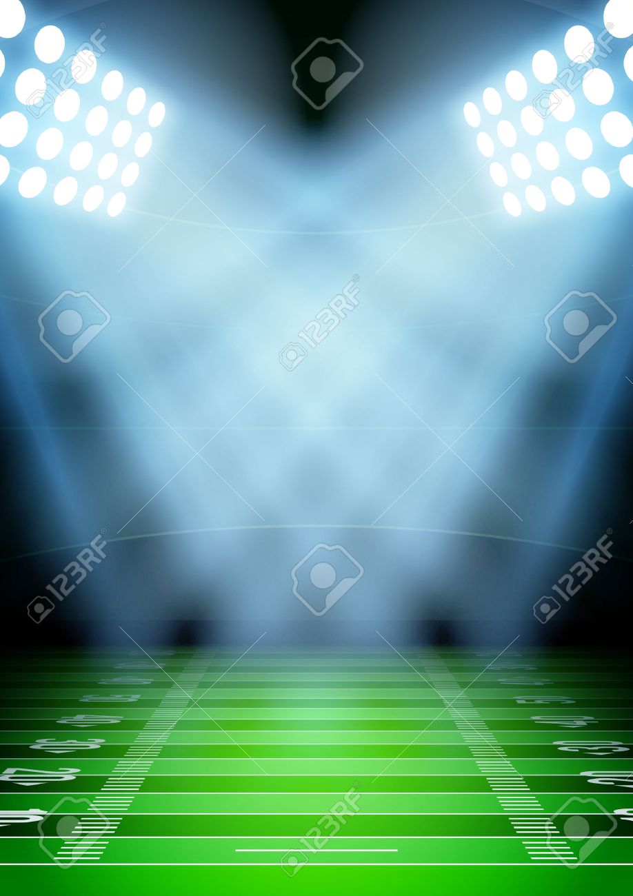 Vertical Background For Posters Night Football Stadium In The