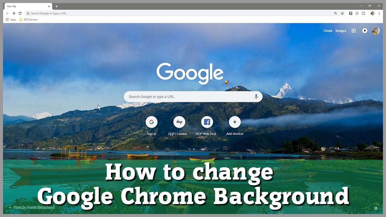 how to add photos to google chrome backgrounds