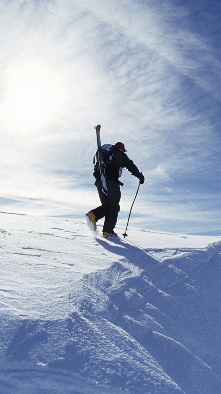 Winter Skiing iPhone Wallpaper HD