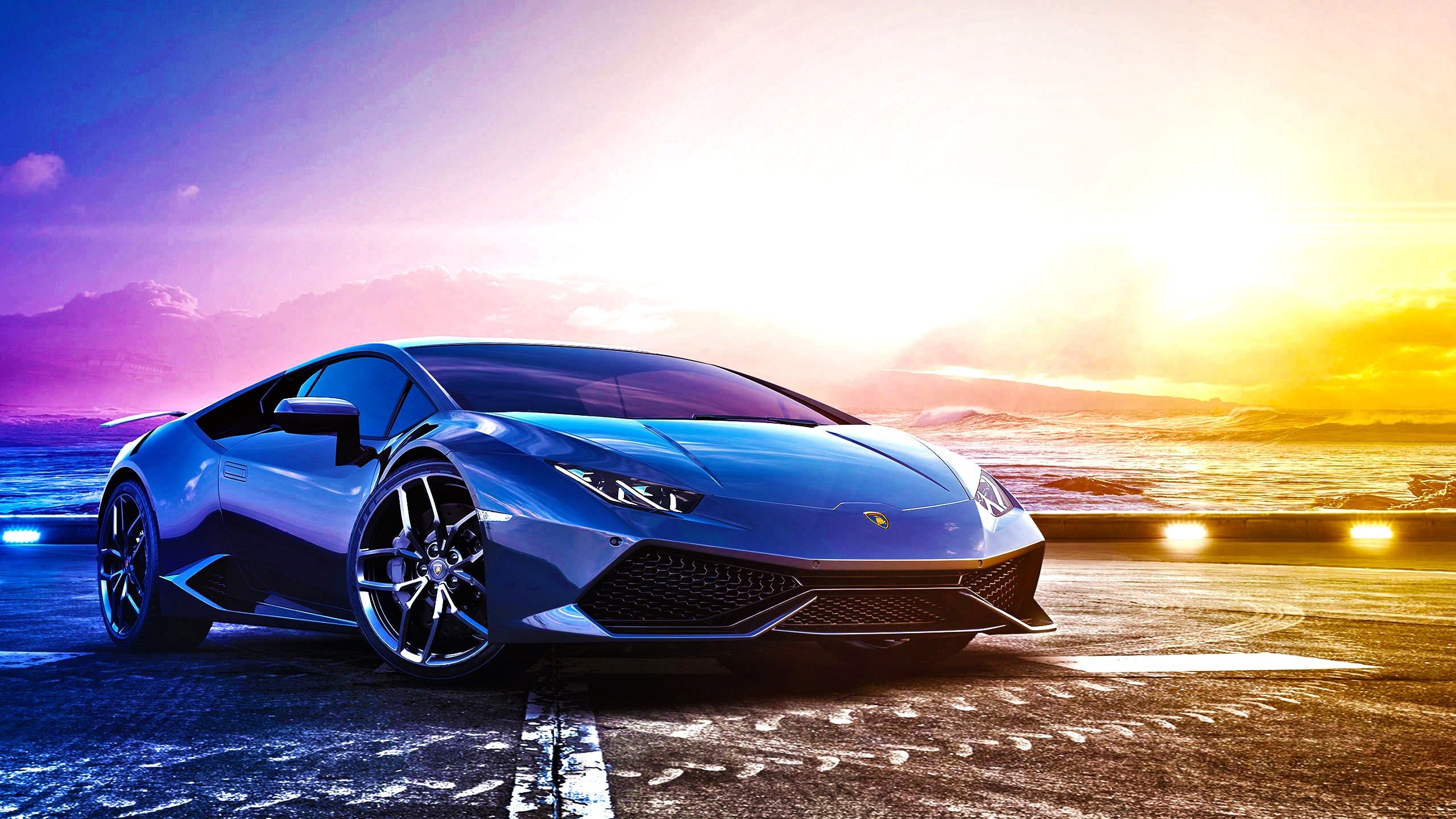 Blue Lamborghini Huracan Coupe Wallpaper