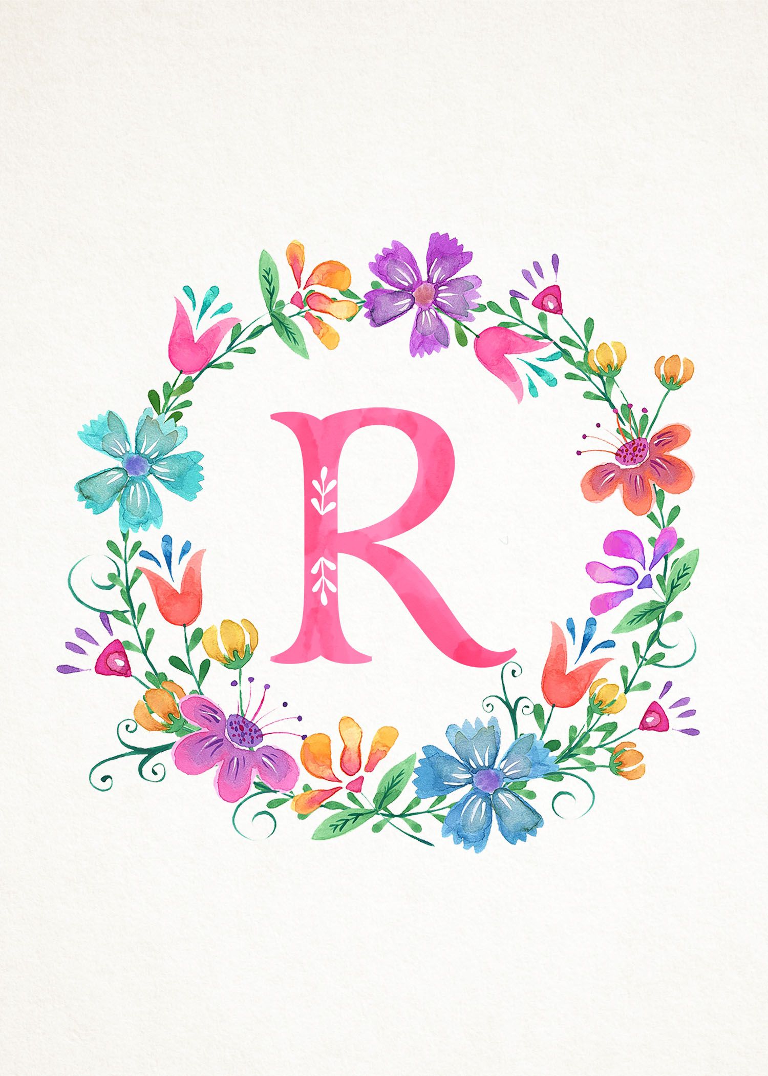 Hana Rengganis On Decorate Floral Letters Monogram