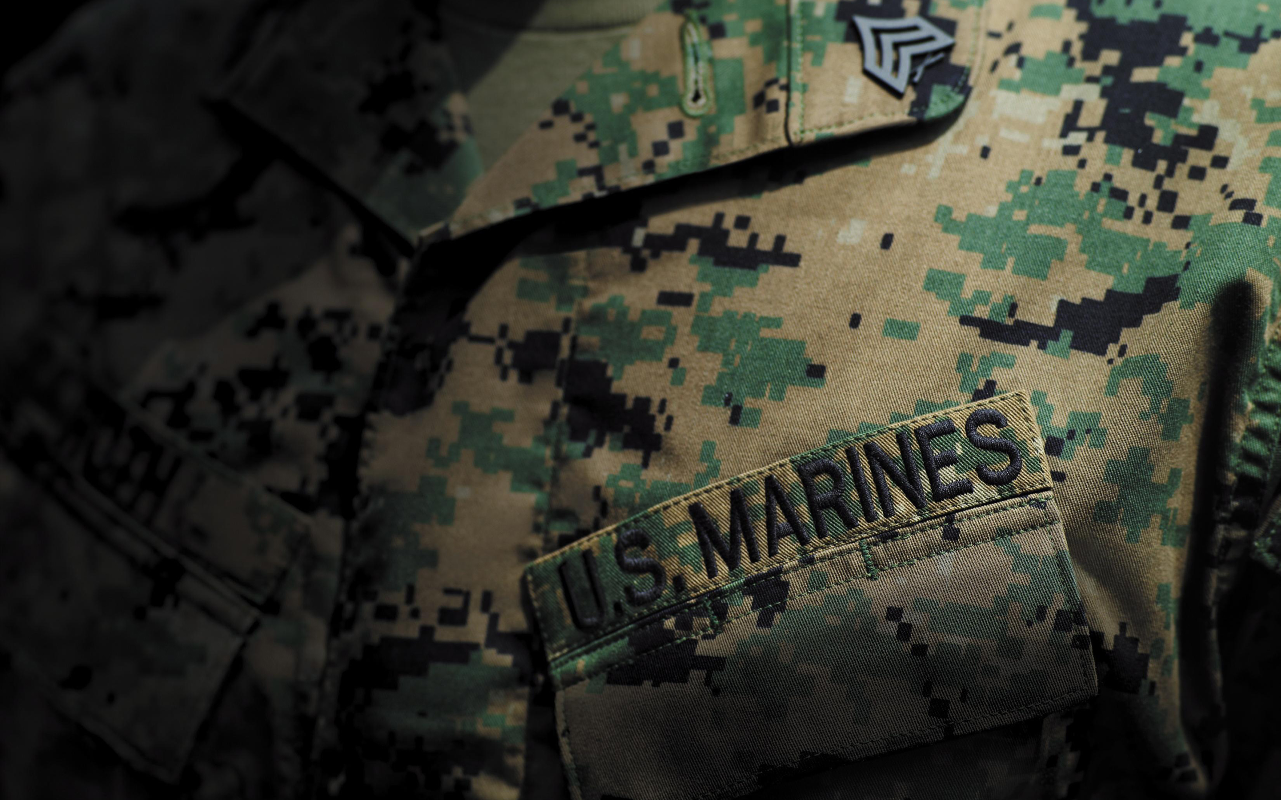 Uniform Camouflage Marines Military Wallpaper
