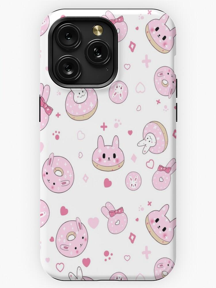 Cute pink doughnut wallpaper iPhone Case for Sale by LemonMochi
