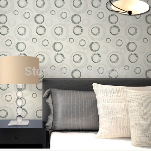Circle Design Pattern Modern Wallpaper Geometric PVC Wall Paper Roll