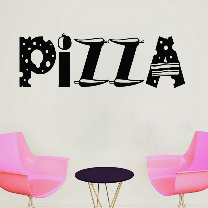 Vinyl Wall Decal Pizza Sign Quote Pizzeria Italian Restaurant Food