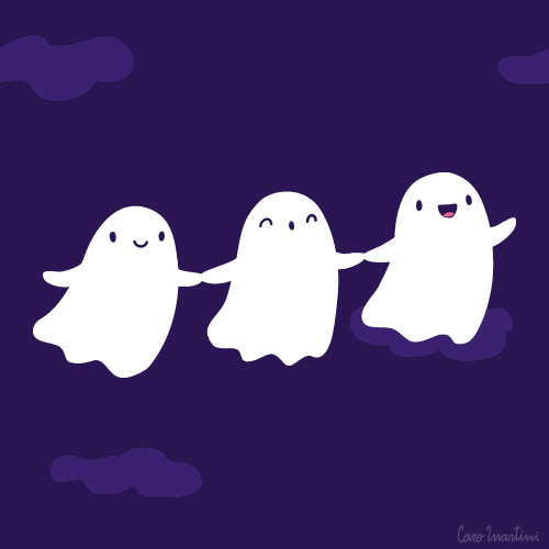 cute ghosts gif halloween happy kawaii wallpaper