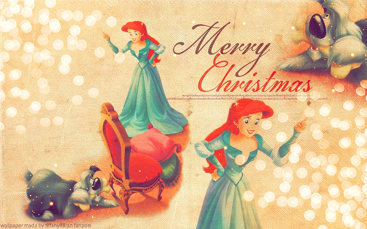 Ariel S Christmas Disney Princess Wallpaper