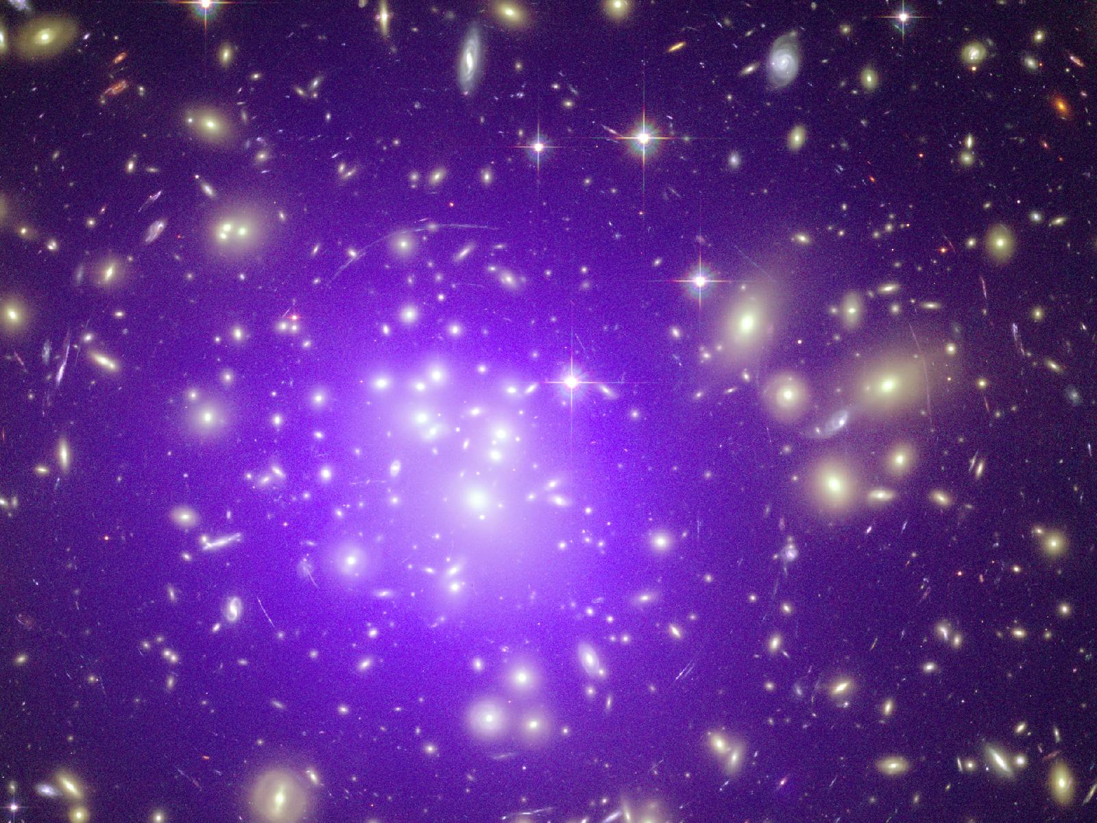 Space Purple Haze In Abell Massive Cluster Of