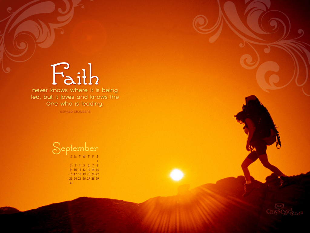 Sept Faith Desktop Calendar Monthly Calendars Wallpaper