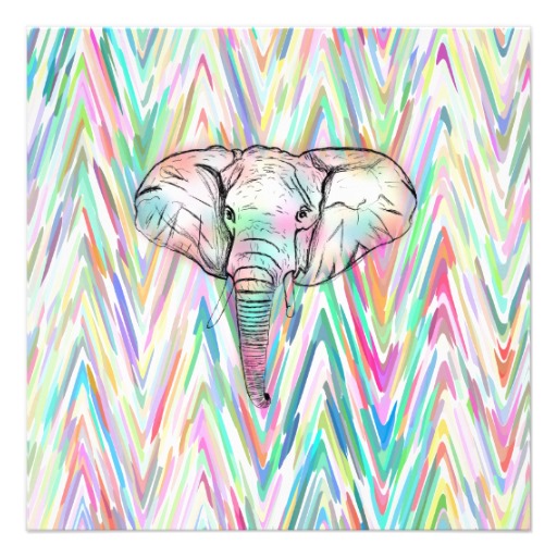 Tribal Elephant Background Colorful