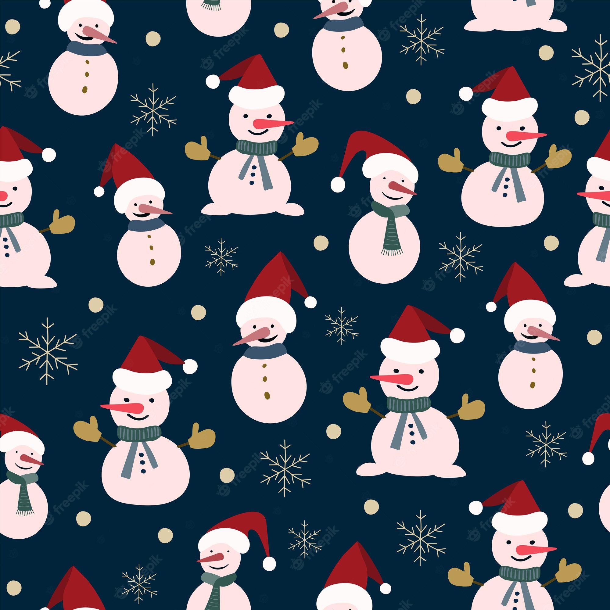 Premium Vector Seamless Christmas Nature Pattern Winter Forest