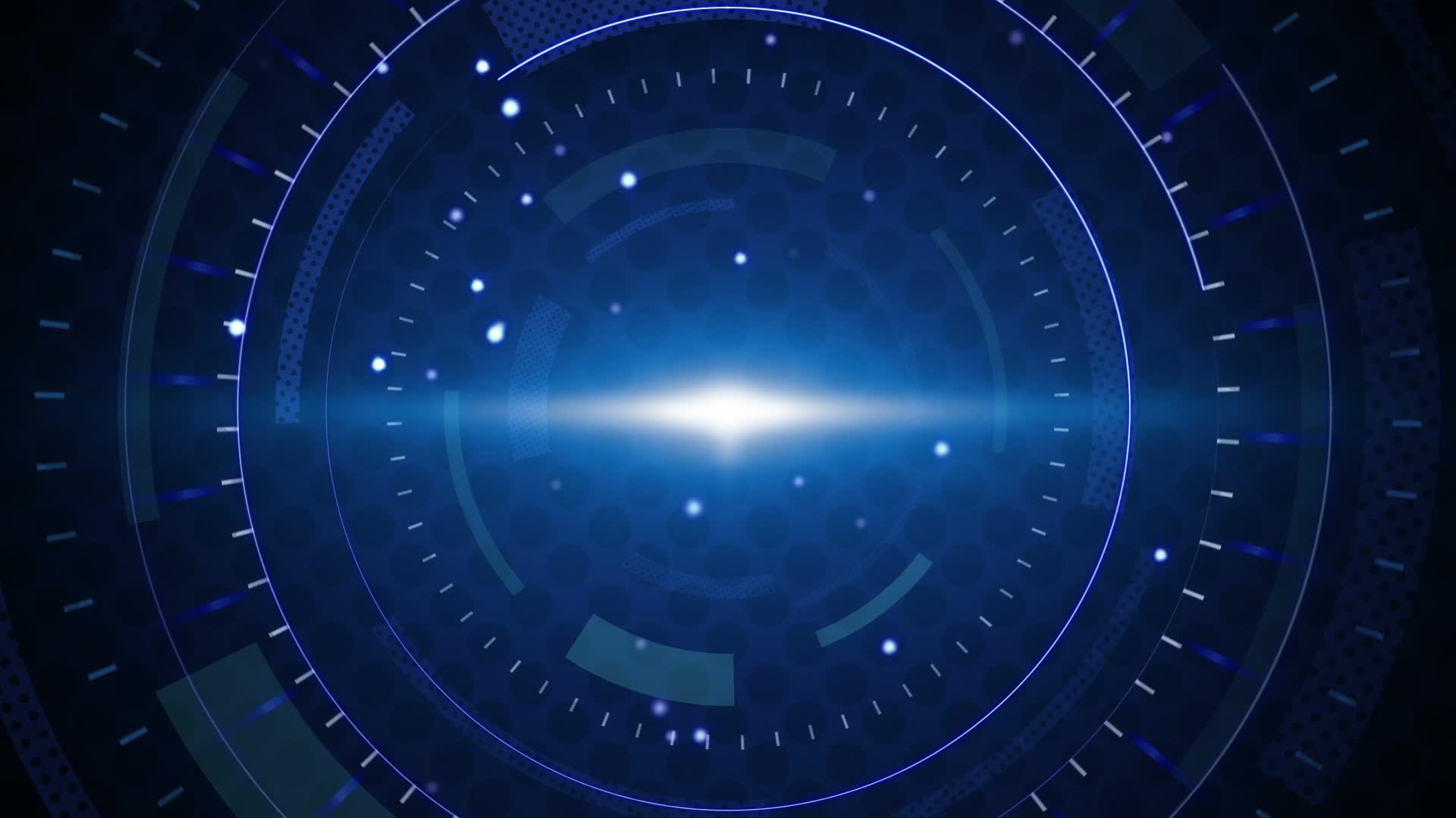 Blue Techno Circles Loop Background Stock Footage