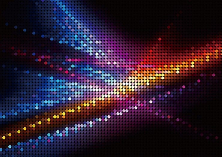 Free Colorful Neon Light Mosaics Background Vector TitanUI