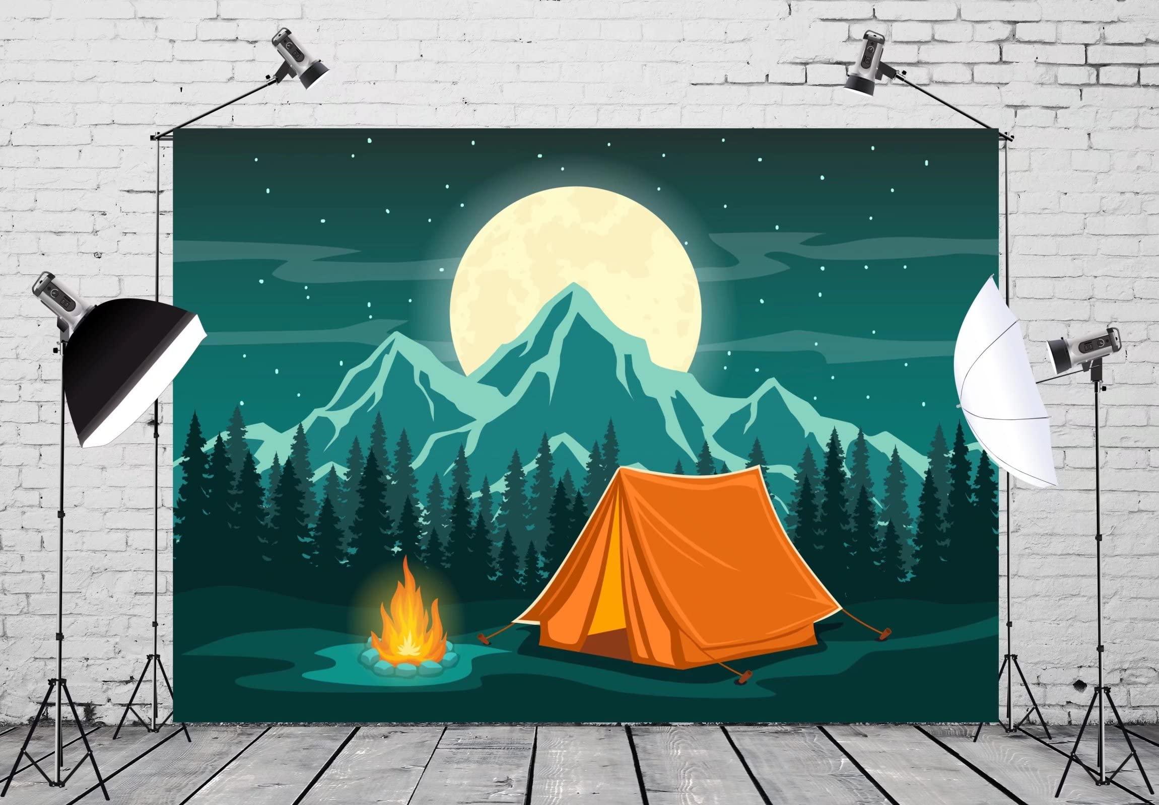 Amazon Corfoto Fabric Camping Backdrop Night Forest