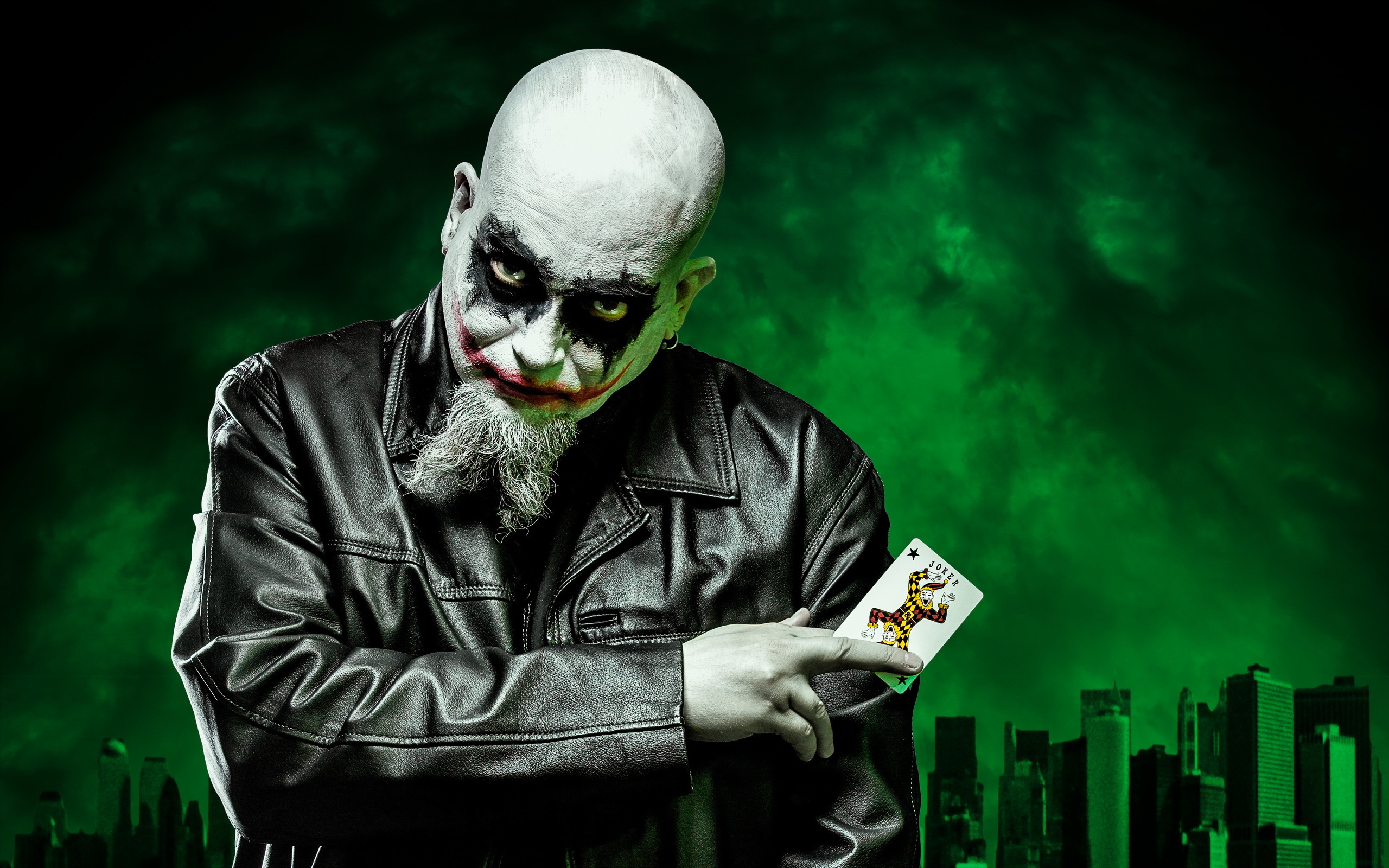 Joker Dark Self Portrait Batman Clown Evil Wallpaper