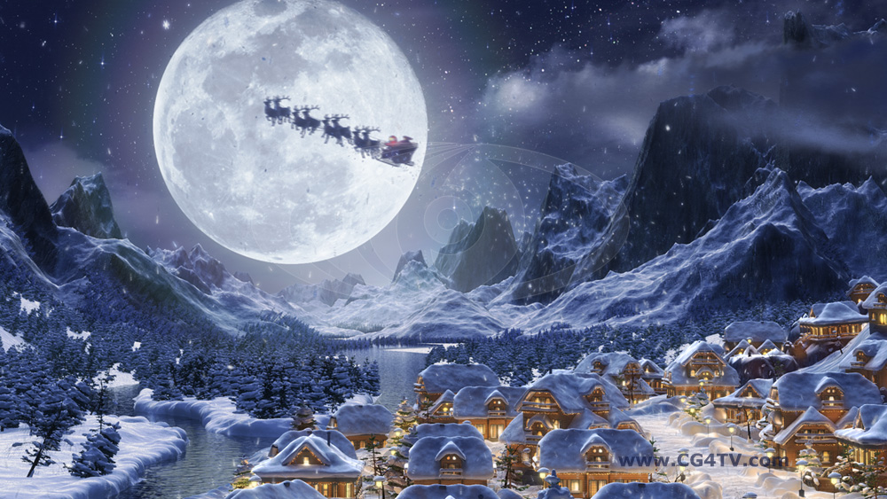 Animated Christmas Background In HD High Definition Broadcast