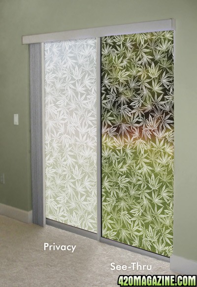 Thread Decorating With Pot Leaf Window Film