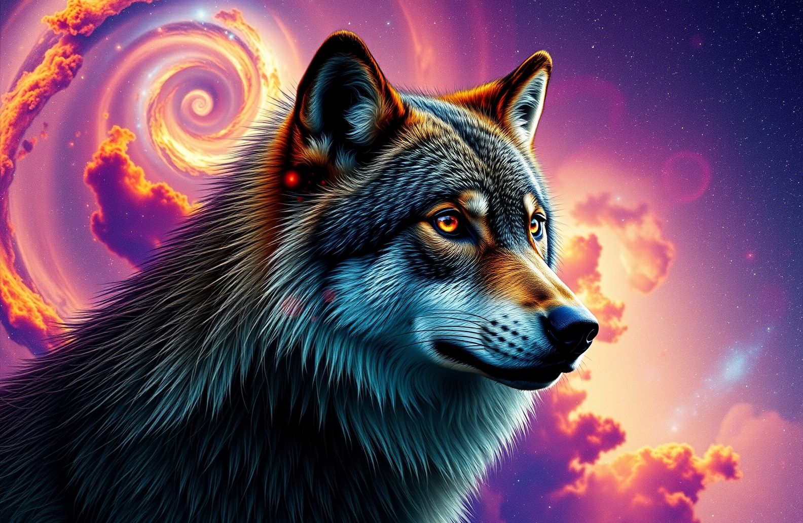 Galaxy Wolf Wallpaper