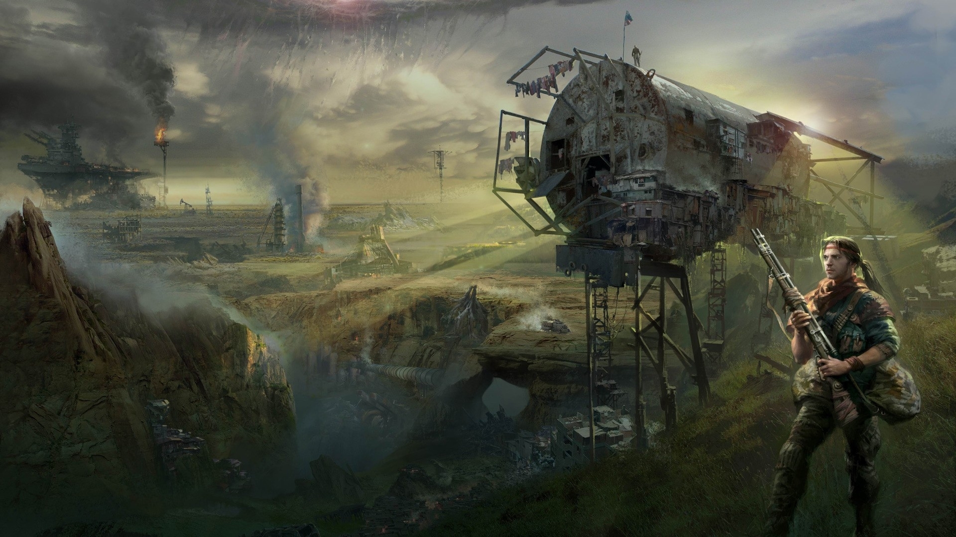 Science Fiction Post Apocalyptic Wallpaper Background