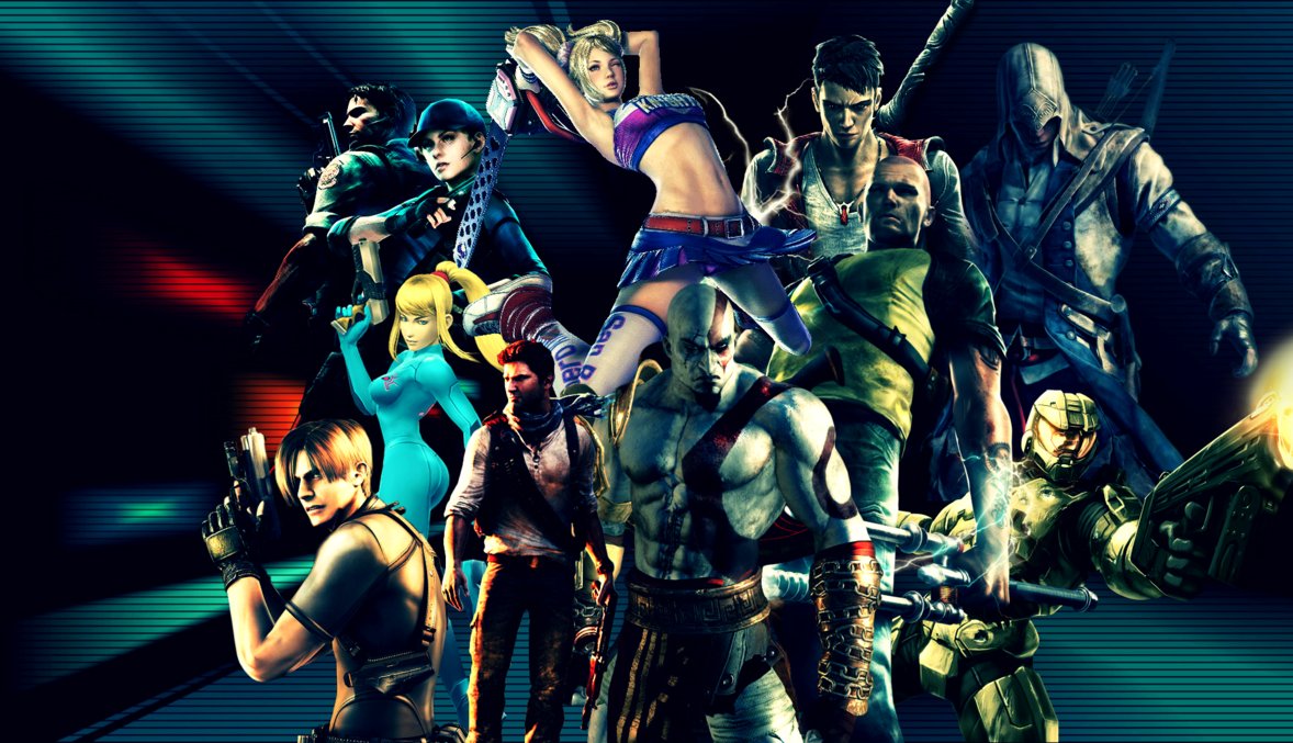 Characters from Different Games Wallpaper by AracnoGamer on