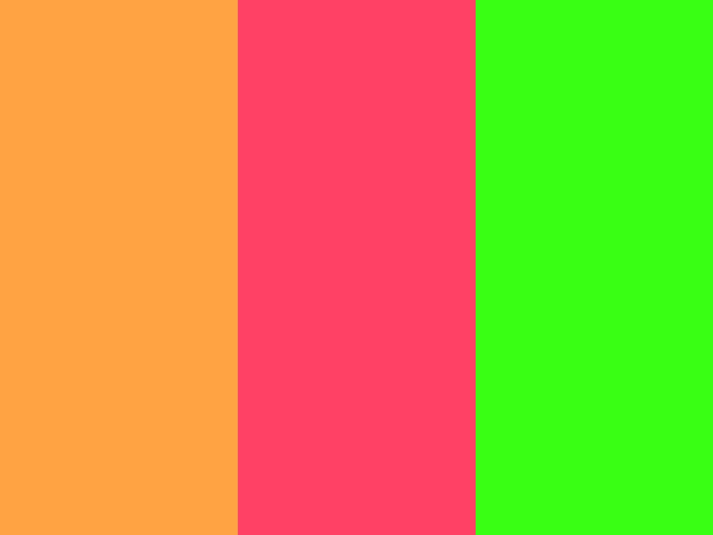 Neon Carrot Neon Fuchsia and Neon Green solid three color background