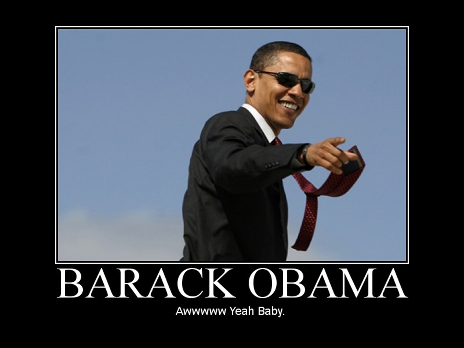 Zwarte Wallpaper Met Foto Barack Obama En Tekst