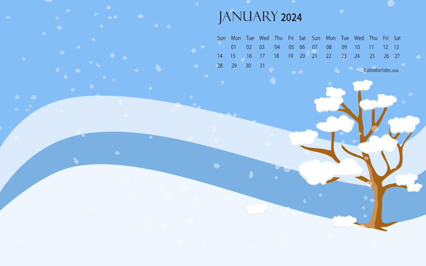 January Calendar Wallpaper 4k