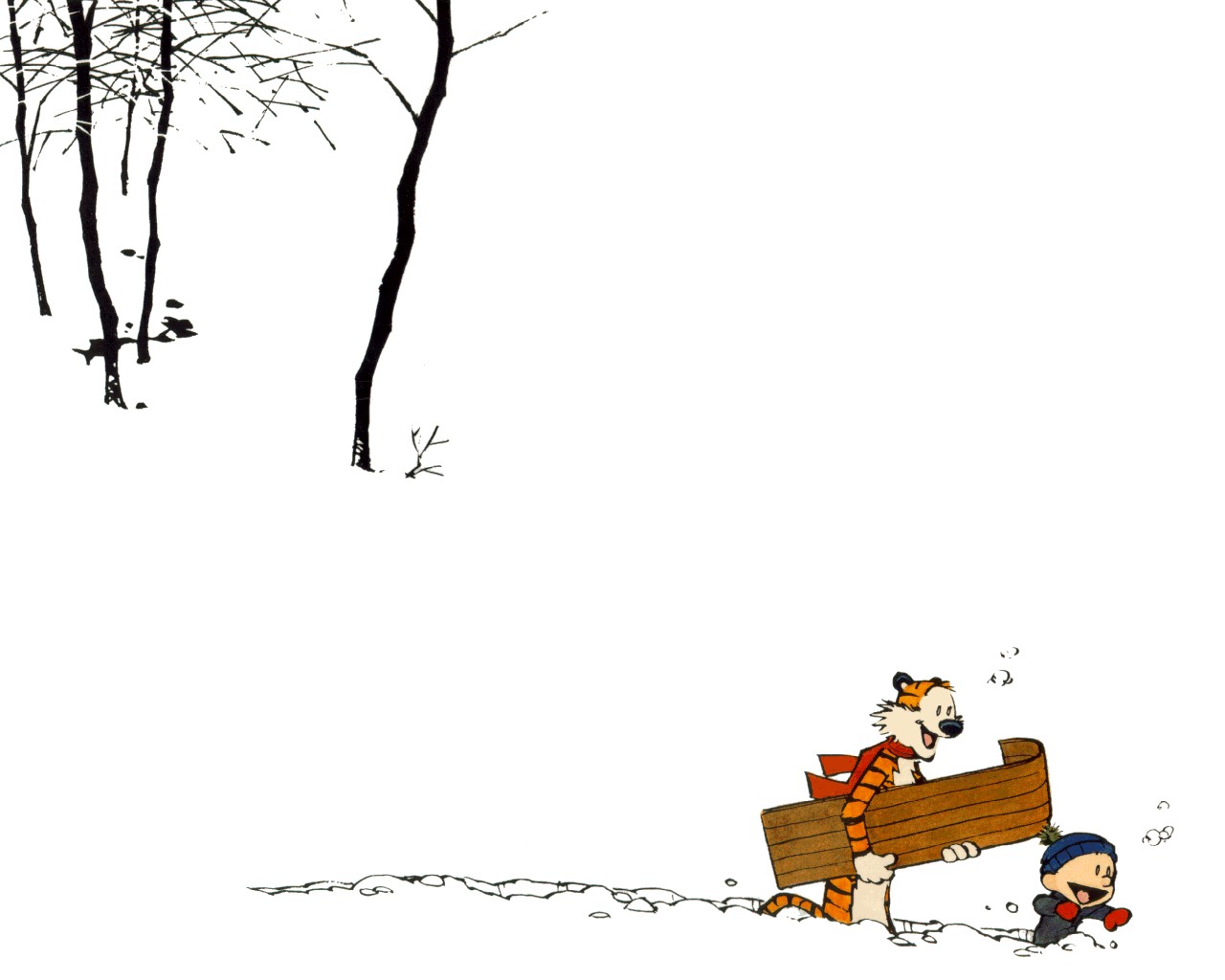 Calvin And Hobbes HD Cartoon Wallpaper In