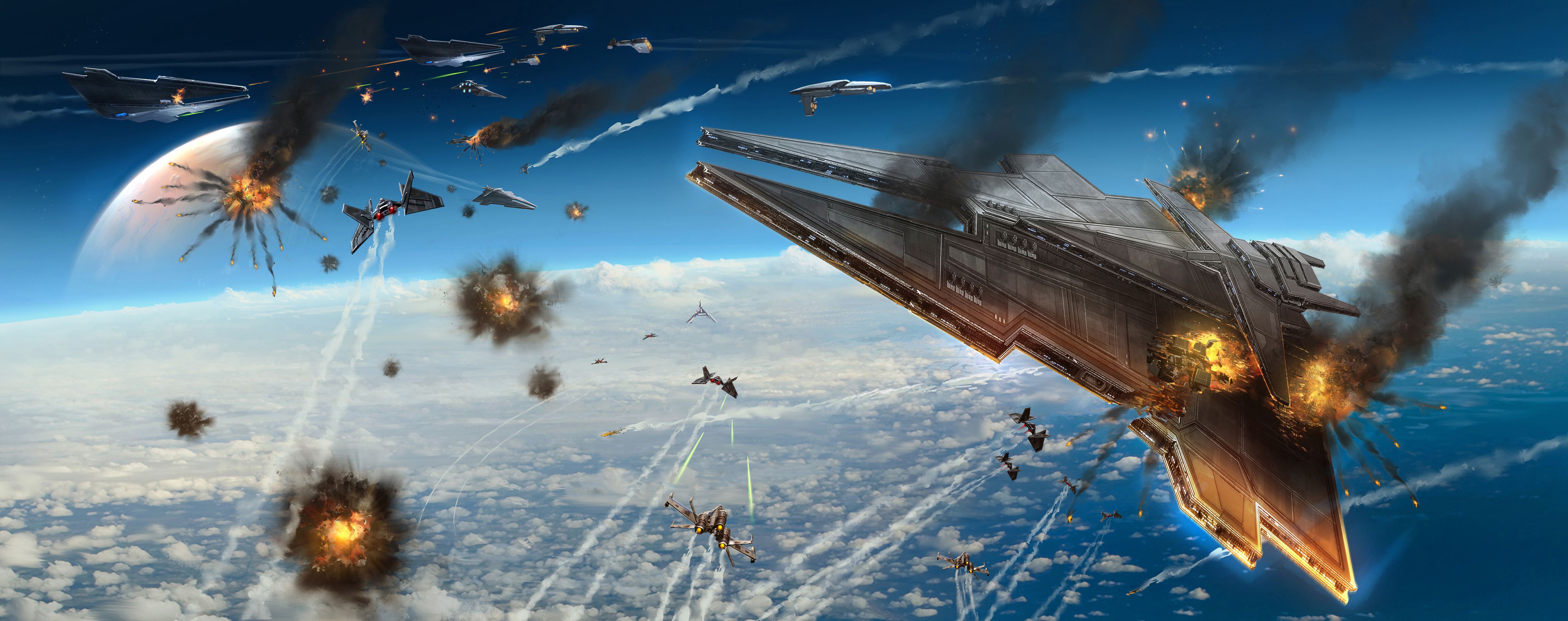 Star Wars Space Battle Background On
