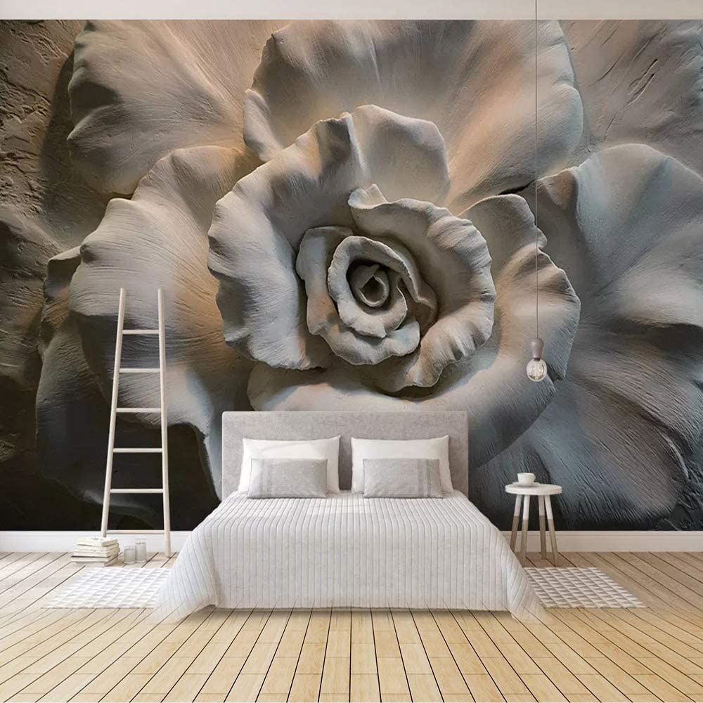 Amazon Biazeu European Style 3d Wallpaper Embossed Mural Rose