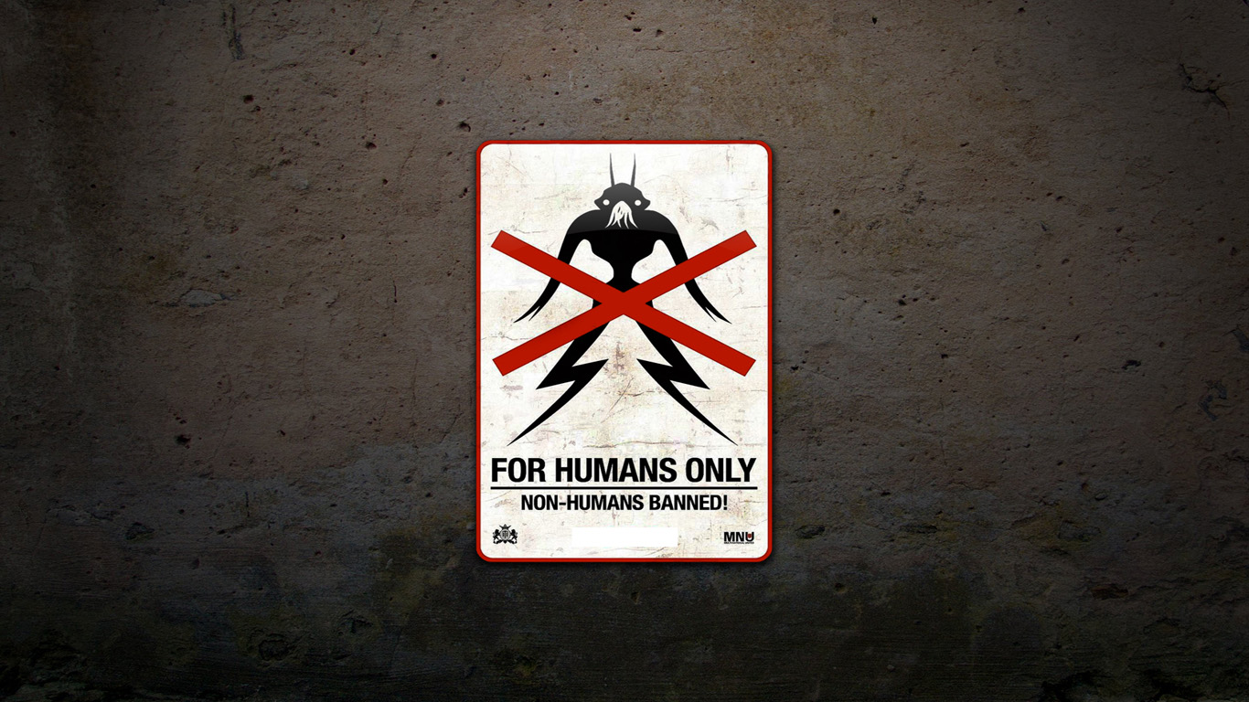 District For Humans Only Wallpaper Solosfondi
