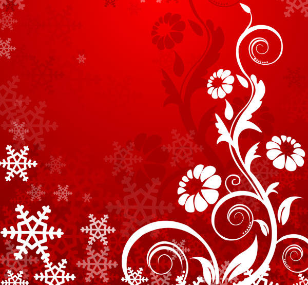Red Floral Background Vector 123vectors