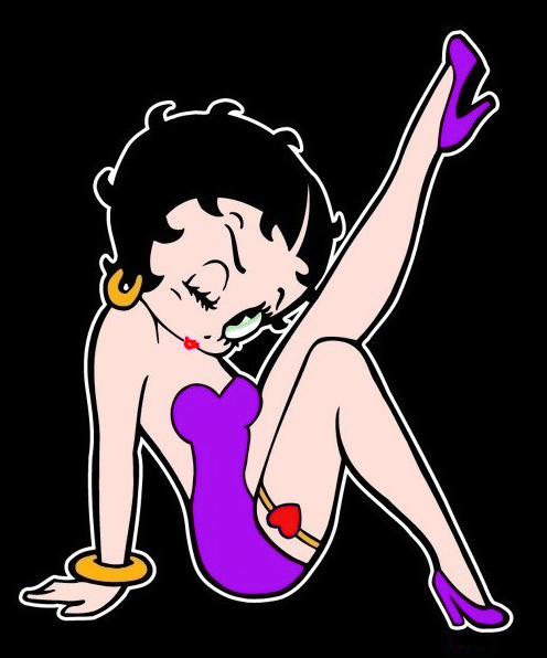 Betty Boop Pictures Archive Of Winking Leg Up