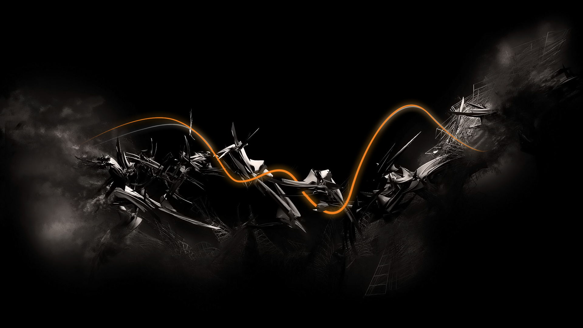 Awesome Black Themed Abstract Wallpaper Vol Design