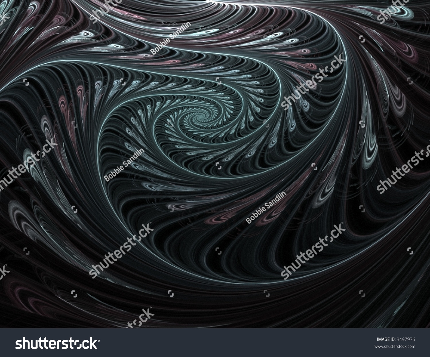 Colorful Unique Puter Generated Fractal Abstract Stock