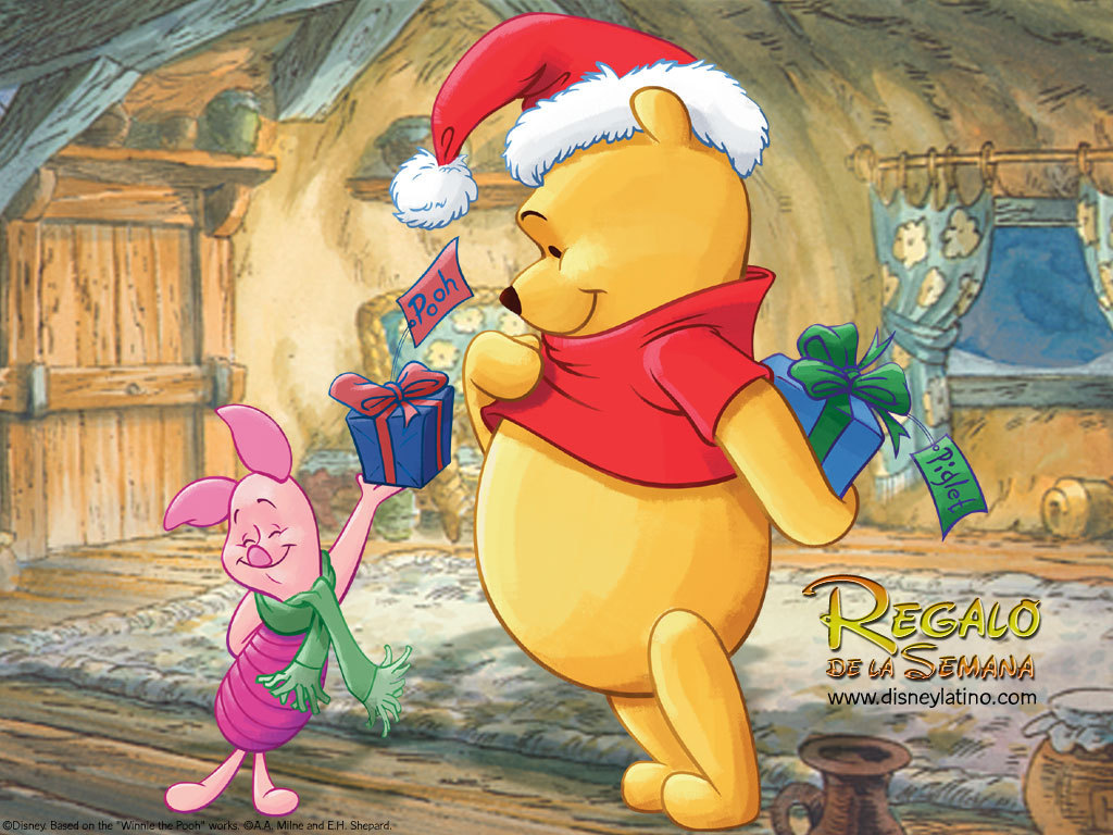 Pooh Christmas Desktop Pc Android iPhone And iPad Wallpaper