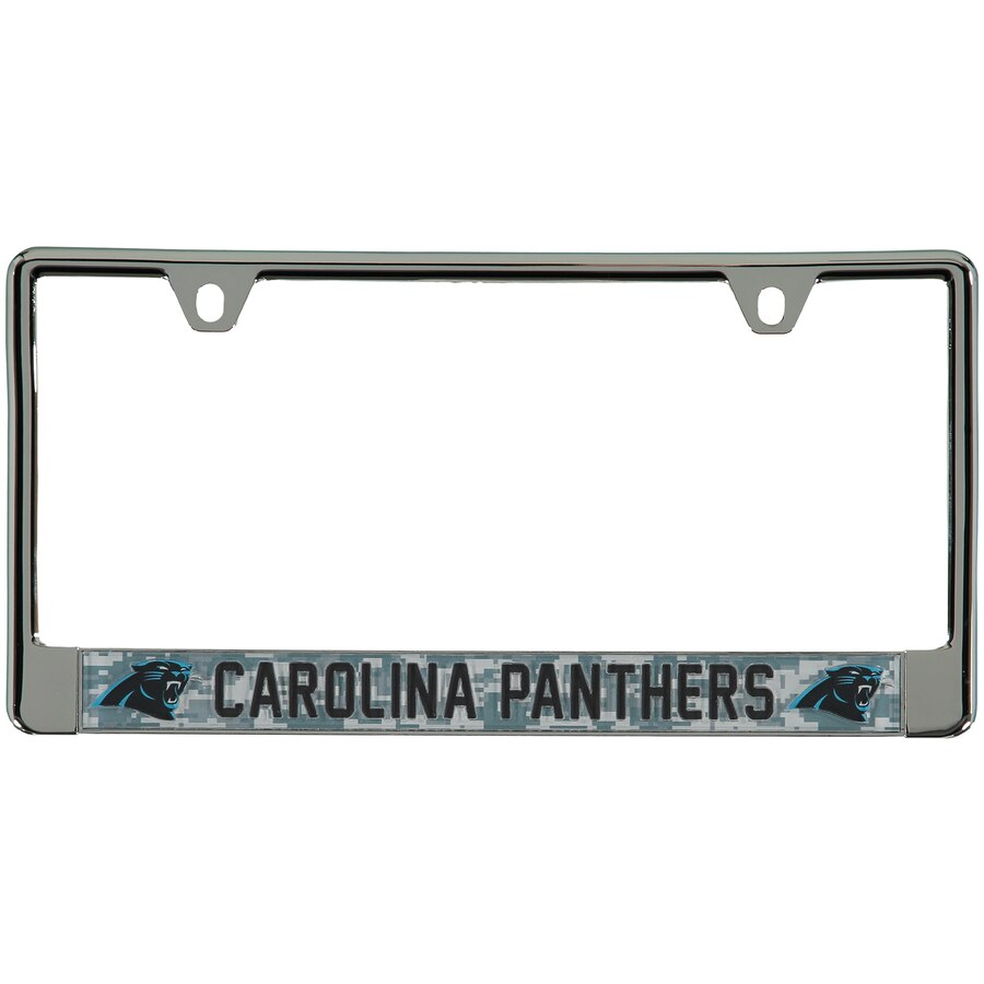 Carolina Panthers Digi Camo License Plate Frame With Black Letters
