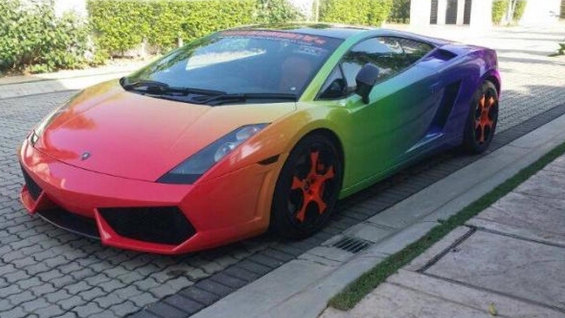 Lamborghini Gallardo Gets Rainbow Camouflage In Malaysia