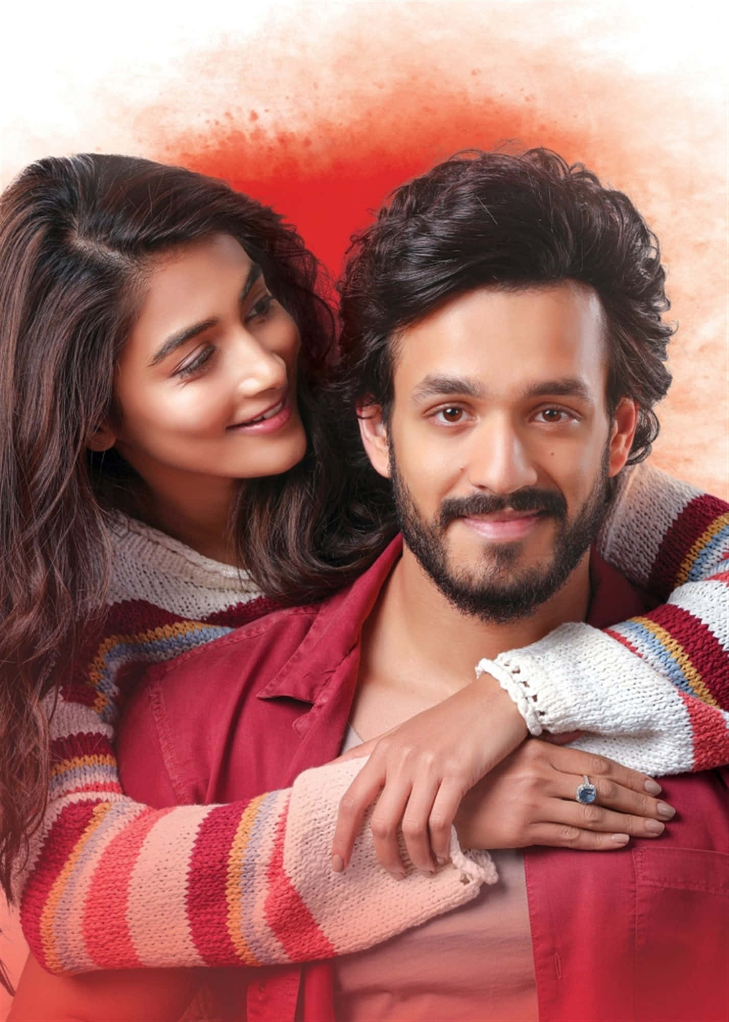 Most Eligible Bachelor Iconic Couple Hug Wallpaper