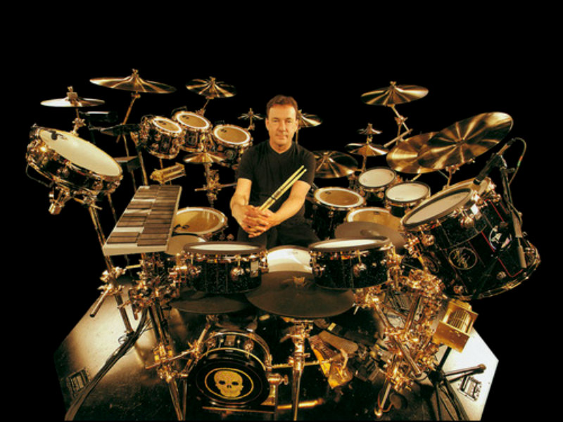Neil Peart Greatest Rock Drummers Wallpaper