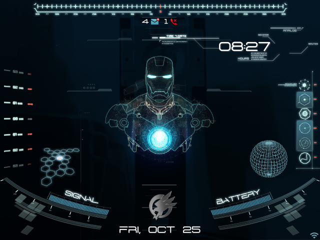 Os7 Animated Jarvis Theme Blackberry Wallpaper