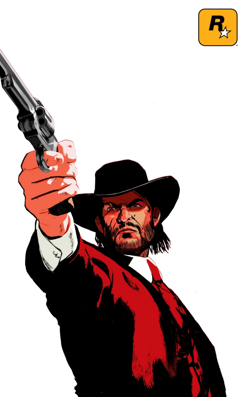 Wallpaper Red Dead Redemption John Marston Revolver Cowboy